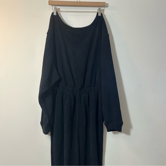 Free People Pants - 🆕 FREE PEOPLE BEACH | NWT Black Terry Jumpsuit w/ Elastic Waist & Size Small